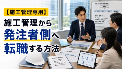 施工管理から発注者側へ転職する方法のアイキャッチ画像