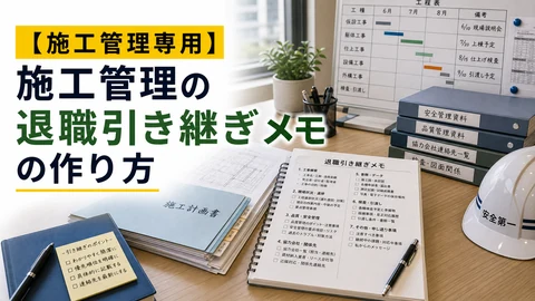 施工管理の退職引き継ぎメモの作り方のアイキャッチ画像