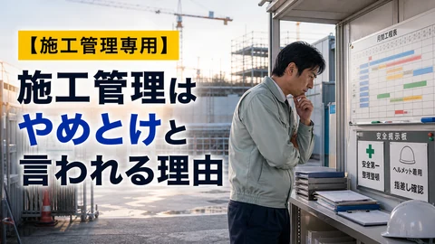施工管理はやめとけと言われる理由のアイキャッチ画像