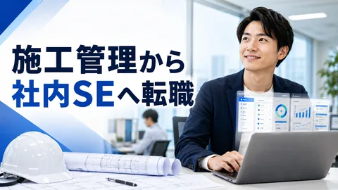 施工管理から社内SEへ転職できるかのアイキャッチ画像