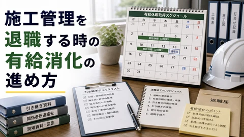 施工管理を辞める時の有給消化のアイキャッチ画像