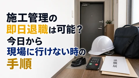 施工管理を即日で辞めたい時の注意点のアイキャッチ画像